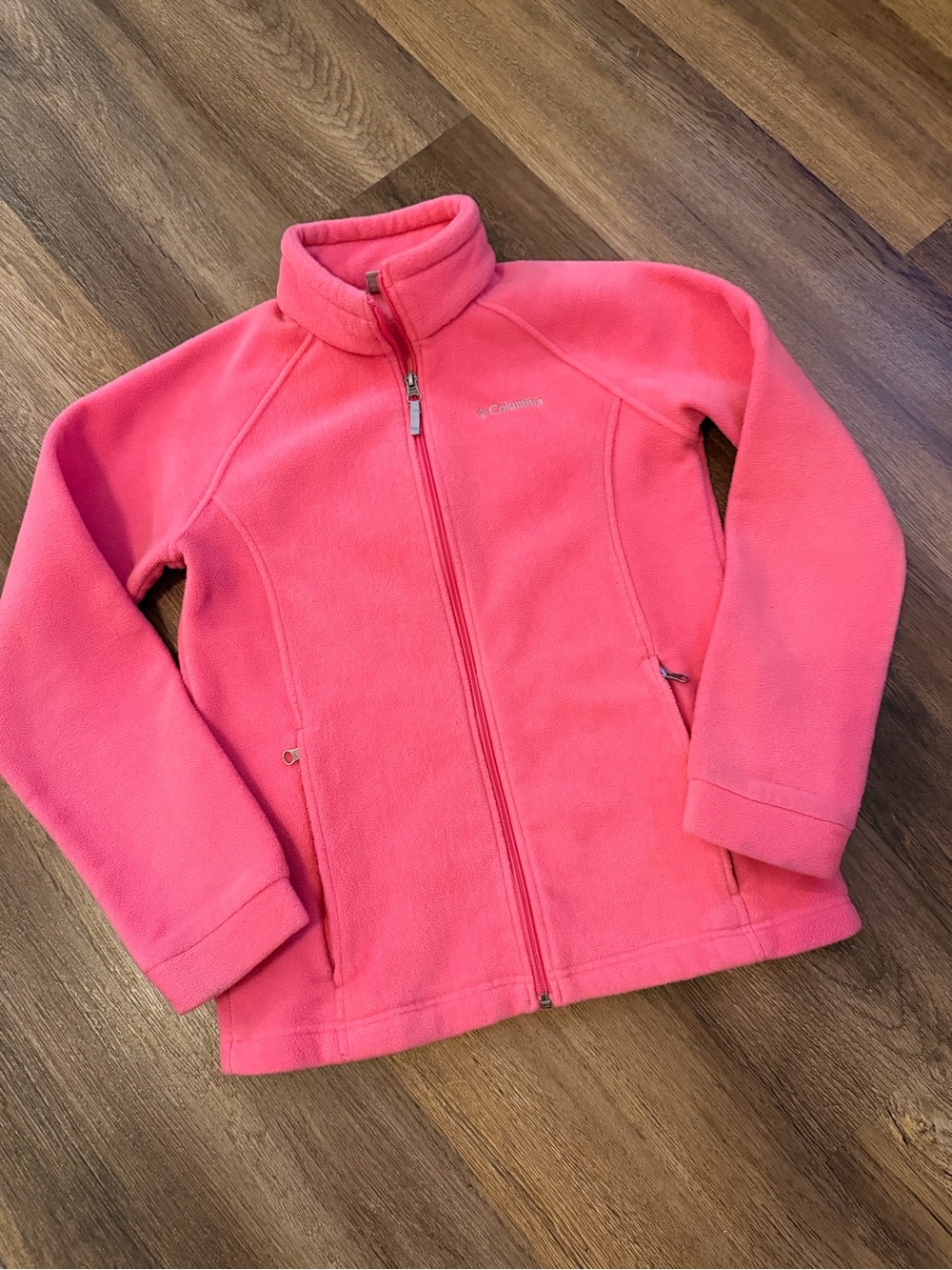 Columbia Pink Full-Zip Kids Fleece Jacket